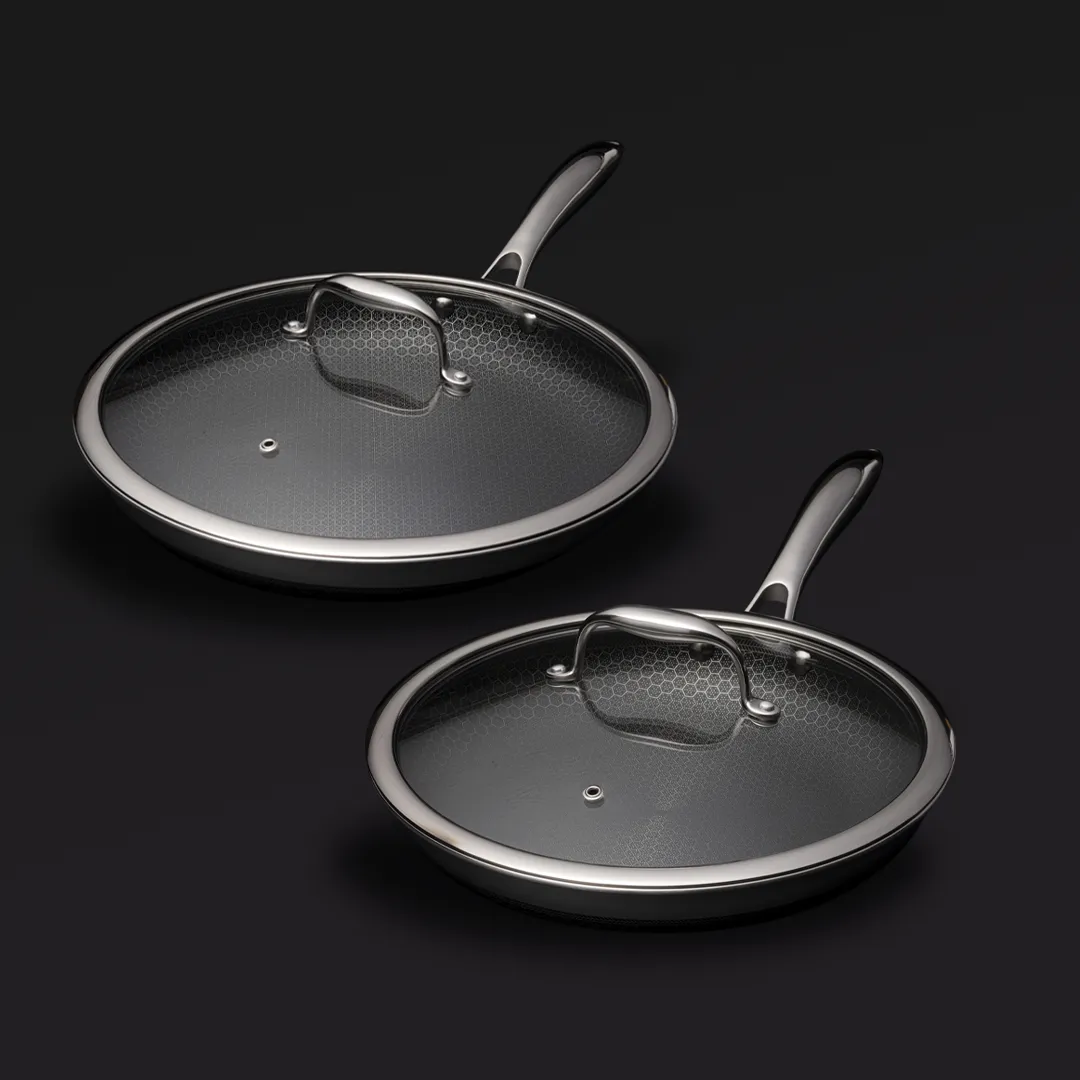 30 cm & 25 cm Hybrid Pan & Lid Set