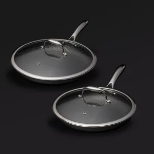 30 cm & 25 cm Hybrid Pan & Lid Set