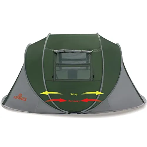 ASFANES Easy Pop Up Tent,4 Person Waterproof Tent Automatic