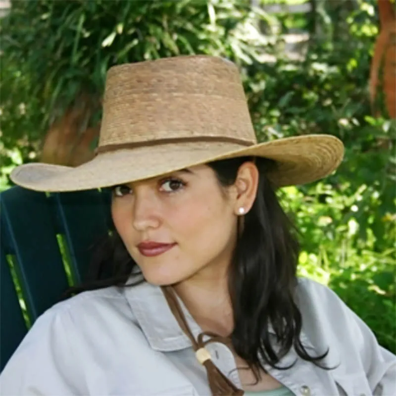 Burnt Palm Leaf Outback Sun Hat for Small Heads - Tula Hats