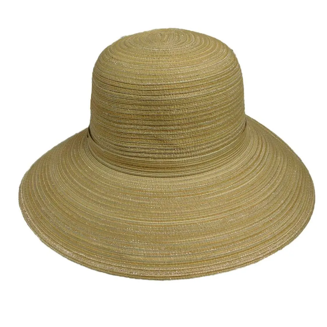Cappelli Polybraid Facesaver Hat with Sea Shells and Pearl Band
