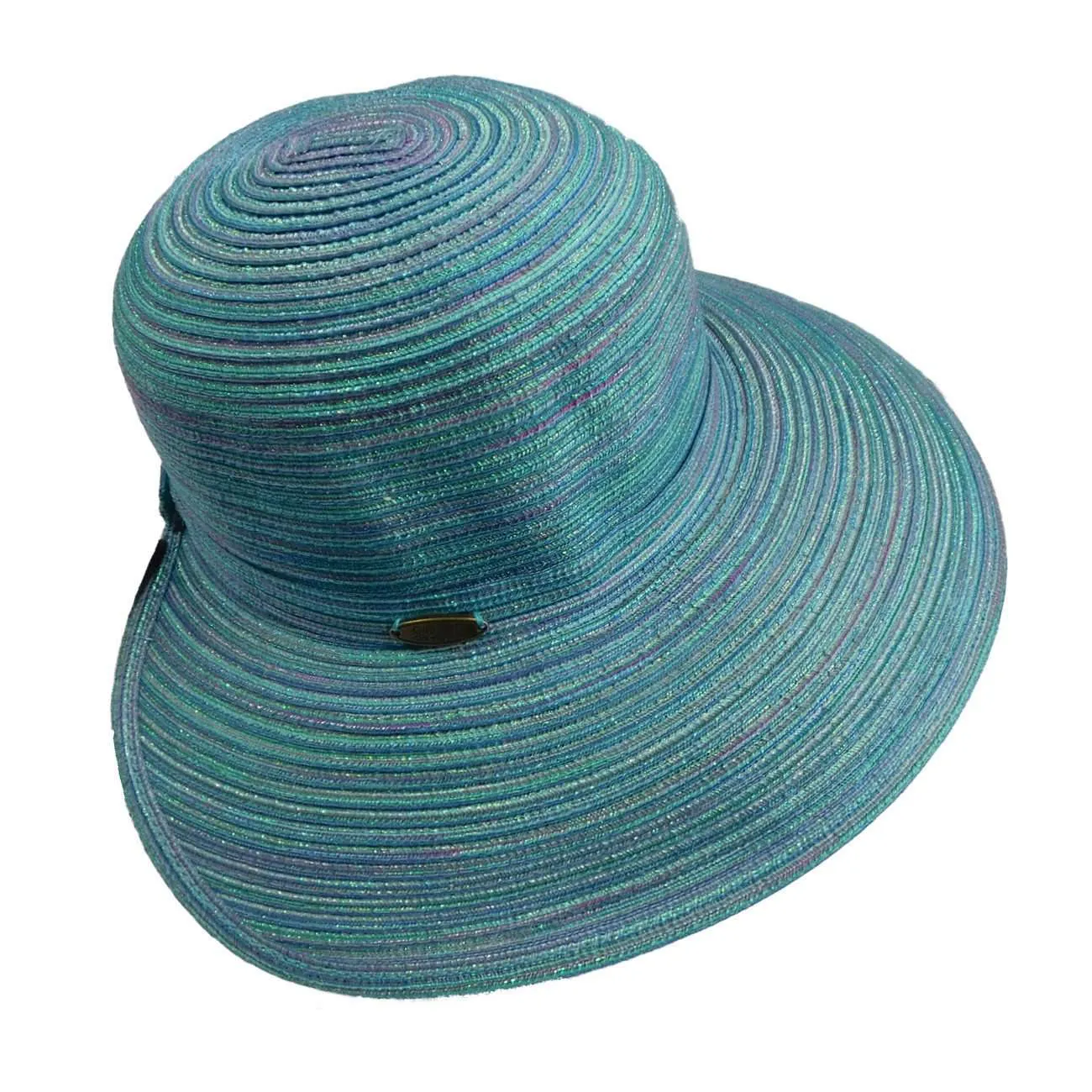 Cappelli Polybraid Facesaver Hat with Sea Shells and Pearl Band