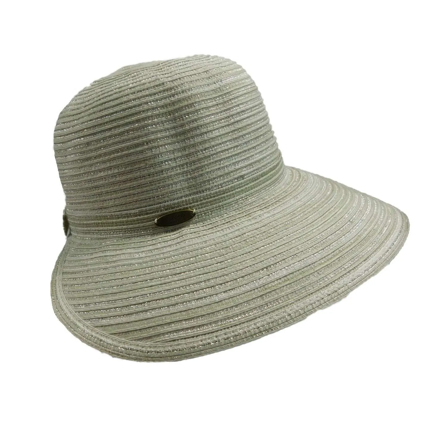 Cappelli Polybraid Facesaver Hat with Sea Shells and Pearl Band