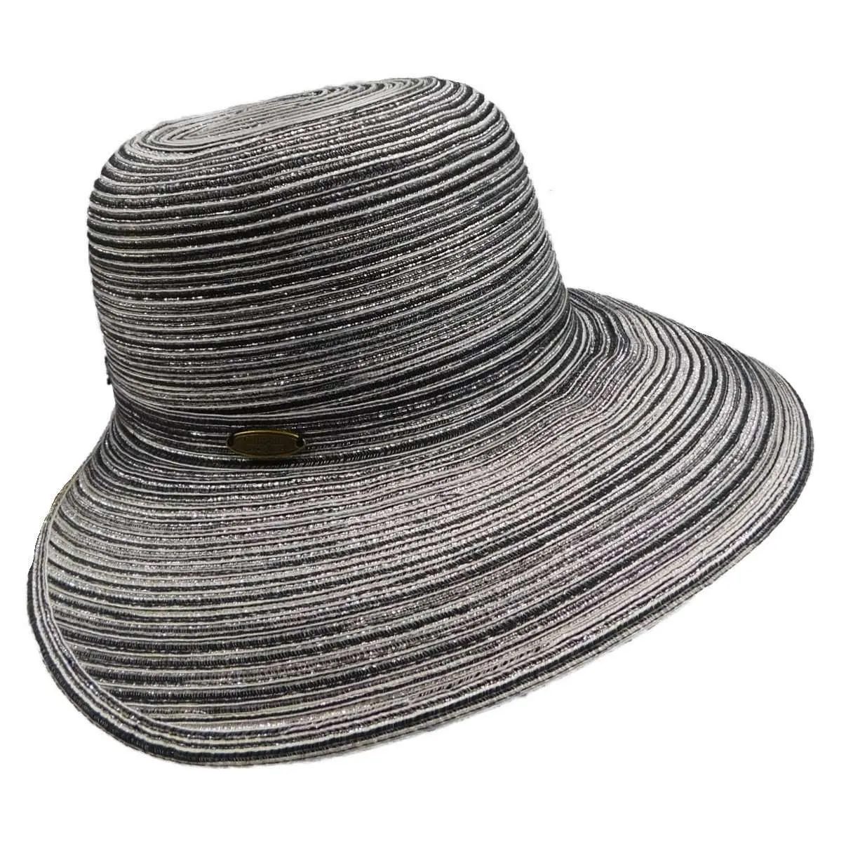 Cappelli Polybraid Facesaver Hat with Sea Shells and Pearl Band