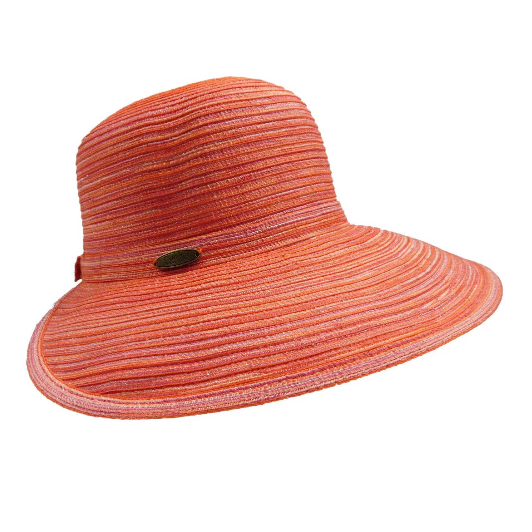 Cappelli Polybraid Facesaver Hat with Sea Shells and Pearl Band