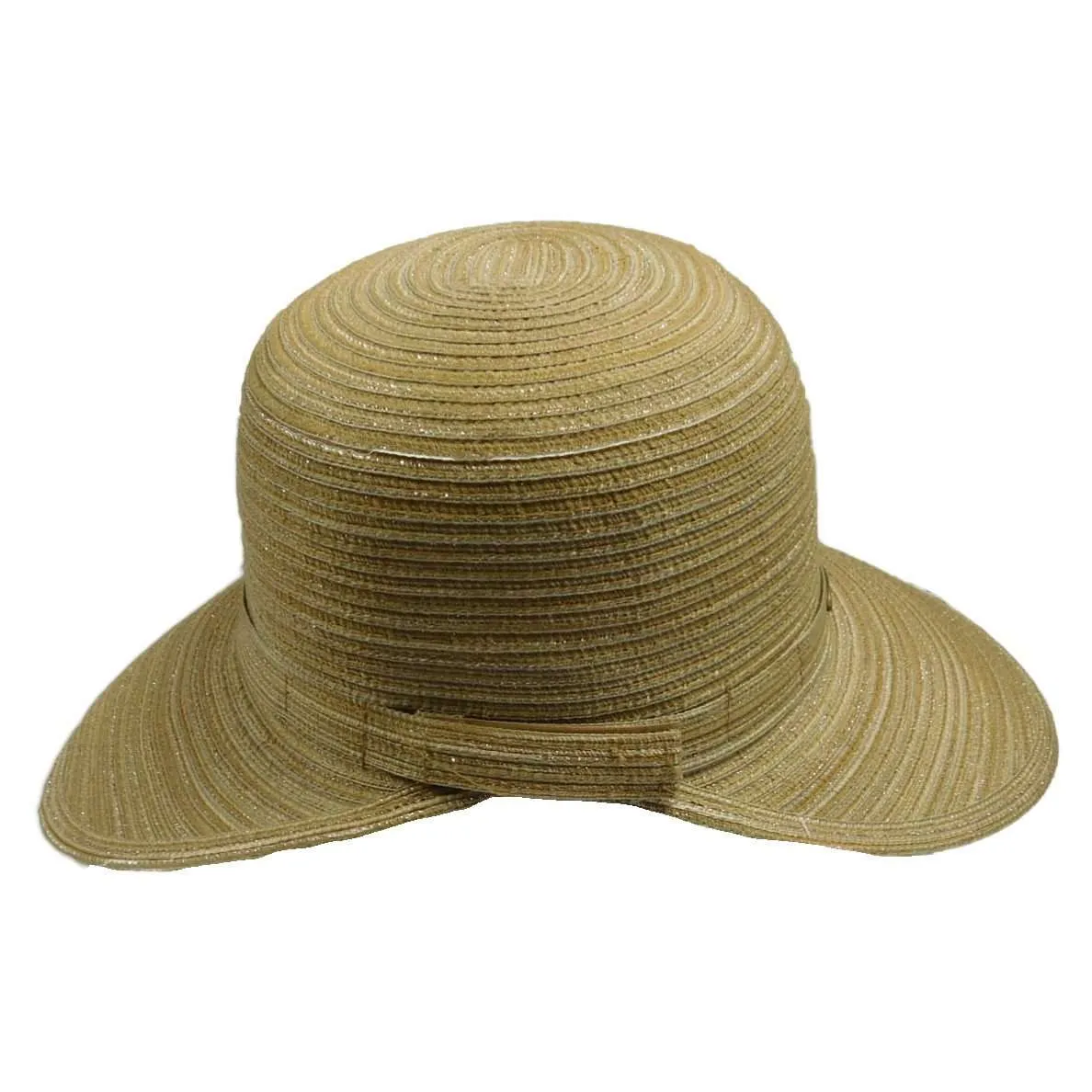 Cappelli Polybraid Facesaver Hat with Sea Shells and Pearl Band