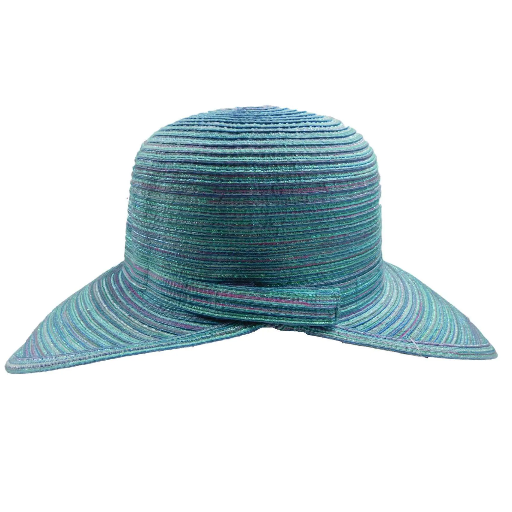 Cappelli Polybraid Facesaver Hat with Sea Shells and Pearl Band