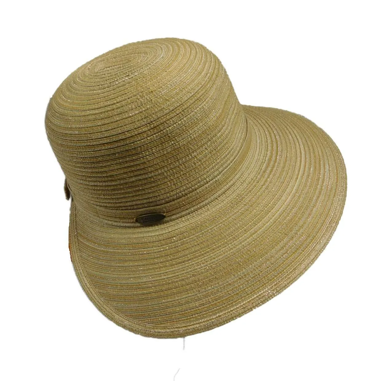Cappelli Polybraid Facesaver Hat with Sea Shells and Pearl Band