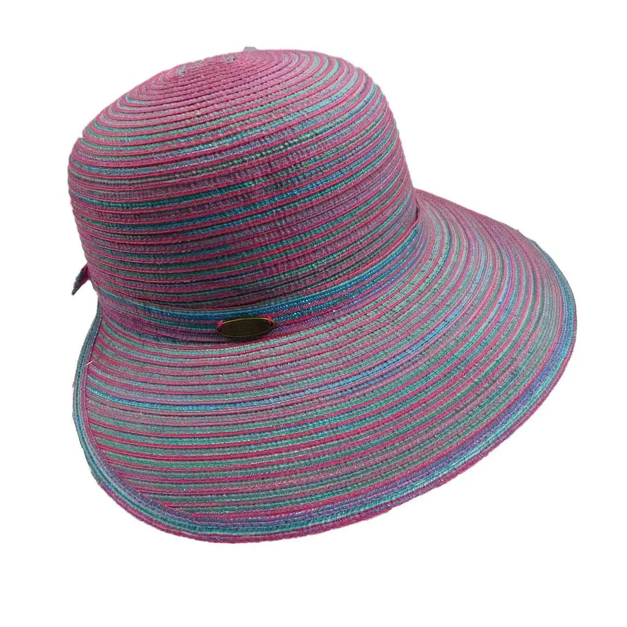 Cappelli Polybraid Facesaver Hat with Sea Shells and Pearl Band