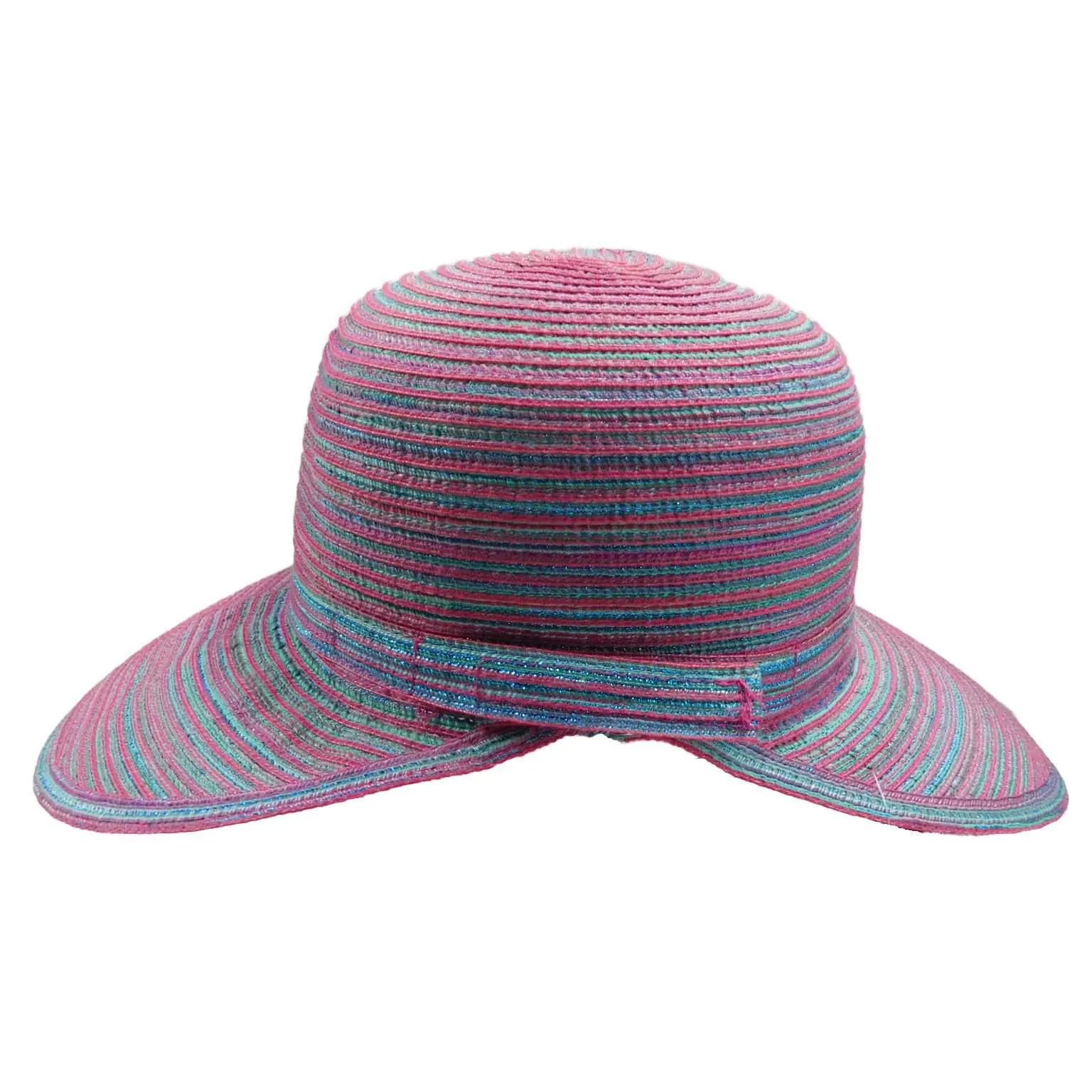 Cappelli Polybraid Facesaver Hat with Sea Shells and Pearl Band
