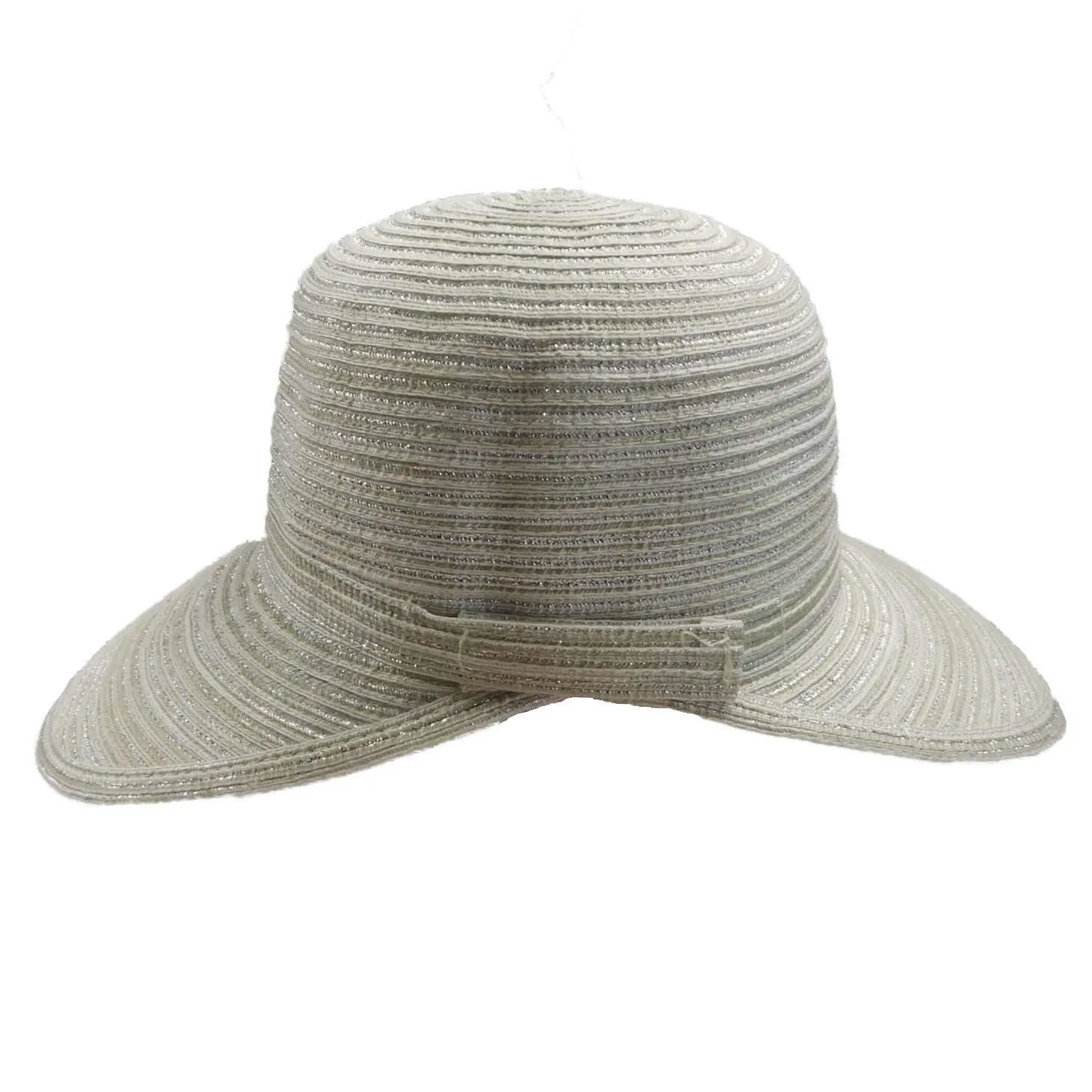 Cappelli Polybraid Facesaver Hat with Sea Shells and Pearl Band