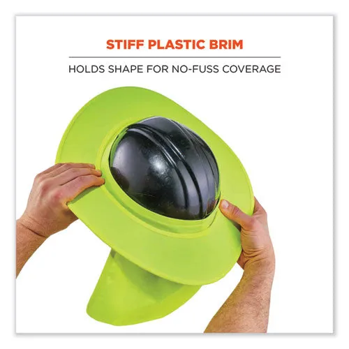 Chill-its 6660 Hard Hat Brim   Neck Shade, 19.5 X 9.75, Lime