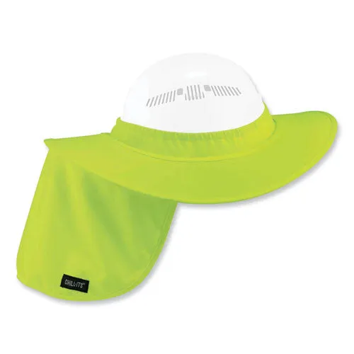 Chill-its 6660 Hard Hat Brim   Neck Shade, 19.5 X 9.75, Lime