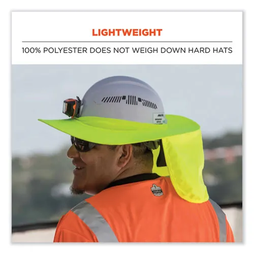 Chill-its 6660 Hard Hat Brim   Neck Shade, 19.5 X 9.75, Lime