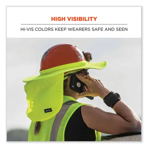 Chill-its 6660 Hard Hat Brim   Neck Shade, 19.5 X 9.75, Lime