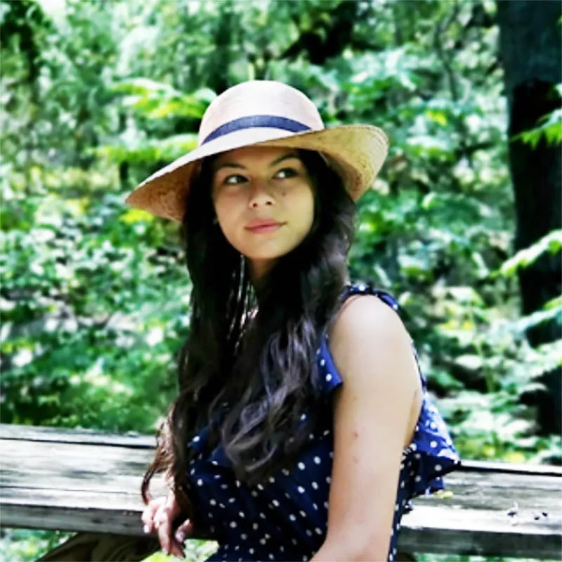 Chloe Asymmetrical Up Turned Brim Palm Sun Hat - Tula Hats