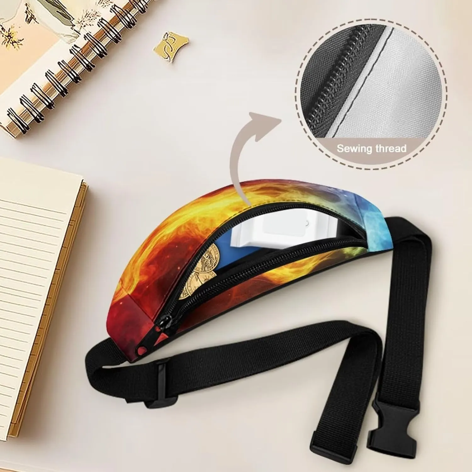 Cozeyat Fire Kids Fanny Pack Crossbody Bags for Boys Festival Bag Small Cute Fanny Packs Fashionable Concert Accessories