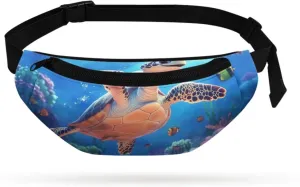 Cozeyat Ocean Dolphin Kids Fanny Pack Fanny Pack Ages 4-6 6-8 8-12 Small Kids Belt Bag Toddler Fanny Pack Gift Boys Crossbody Sling Purse Teens Cute Stuff Pouch Bum Bag