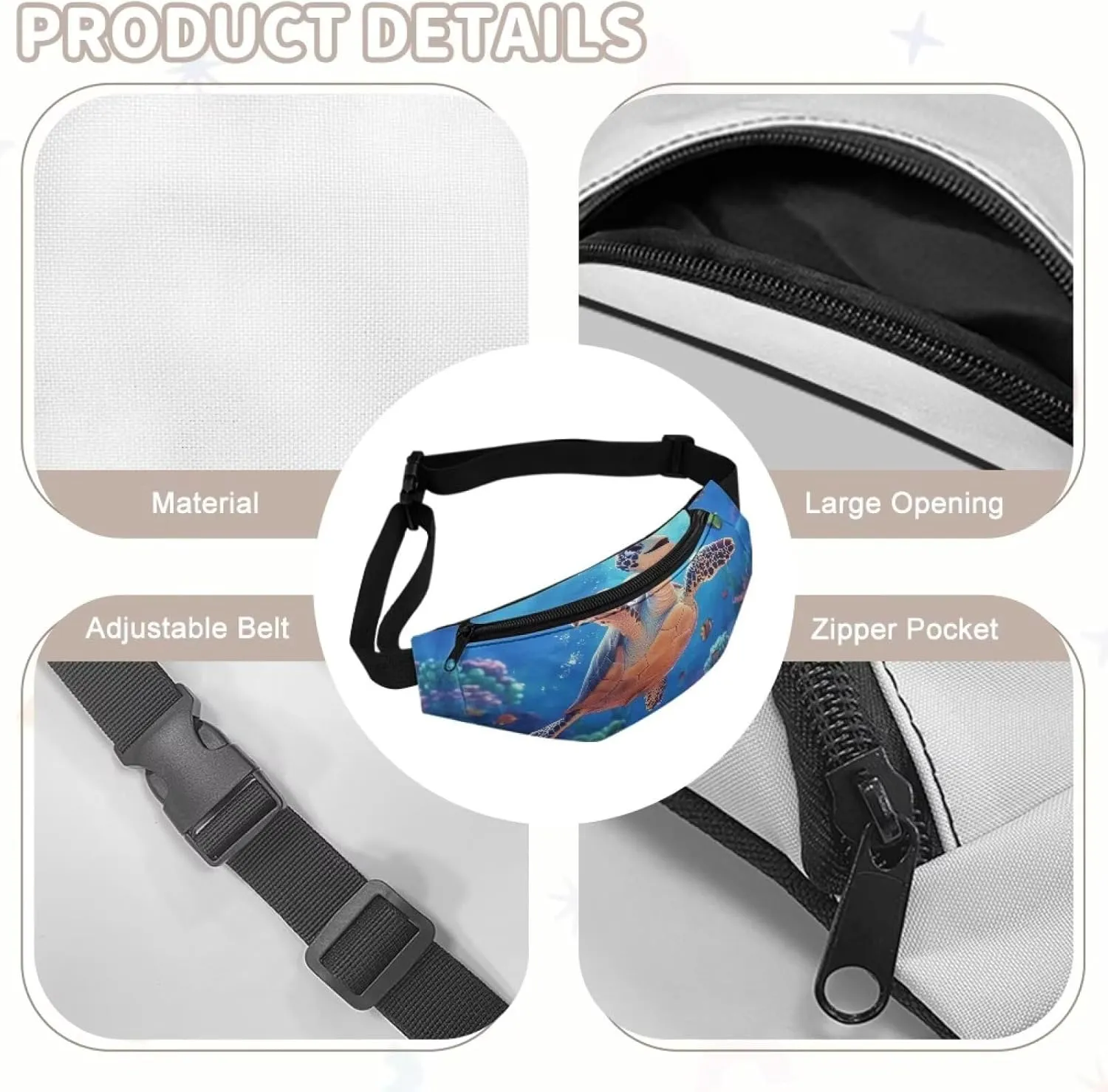 Cozeyat Ocean Dolphin Kids Fanny Pack Fanny Pack Ages 4-6 6-8 8-12 Small Kids Belt Bag Toddler Fanny Pack Gift Boys Crossbody Sling Purse Teens Cute Stuff Pouch Bum Bag