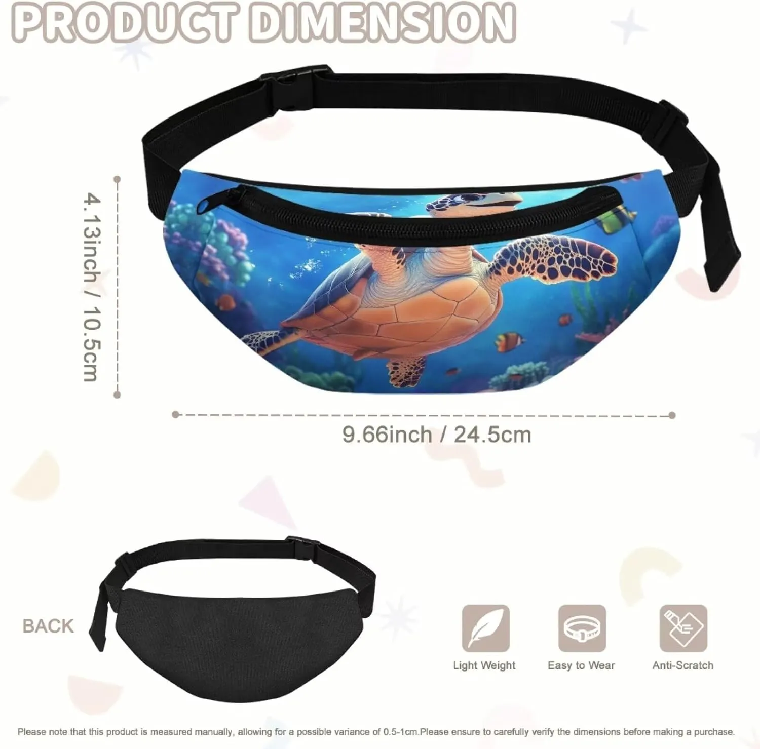 Cozeyat Ocean Dolphin Kids Fanny Pack Fanny Pack Ages 4-6 6-8 8-12 Small Kids Belt Bag Toddler Fanny Pack Gift Boys Crossbody Sling Purse Teens Cute Stuff Pouch Bum Bag