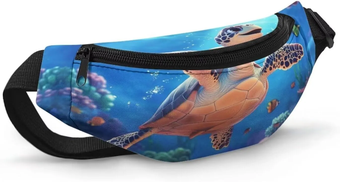 Cozeyat Ocean Dolphin Kids Fanny Pack Fanny Pack Ages 4-6 6-8 8-12 Small Kids Belt Bag Toddler Fanny Pack Gift Boys Crossbody Sling Purse Teens Cute Stuff Pouch Bum Bag