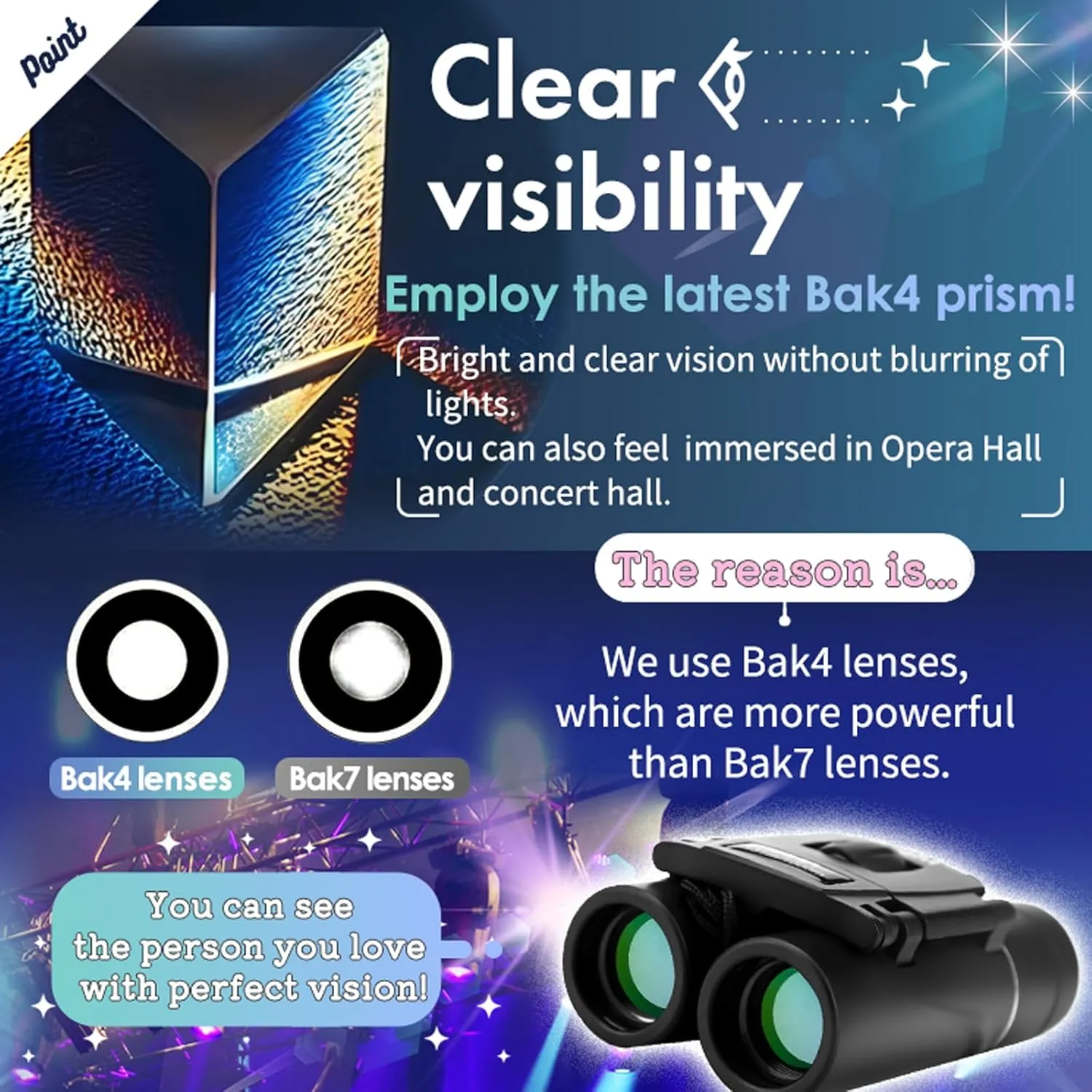 CROSSROAD 10x Binoculars for Adults and Children, Mini Pocket Binoculars, Waterproof Compact Binoculars for Bird Watching, Hunting, Concerts, Theater, Opera, Travel, Japan Quality (Yellow)