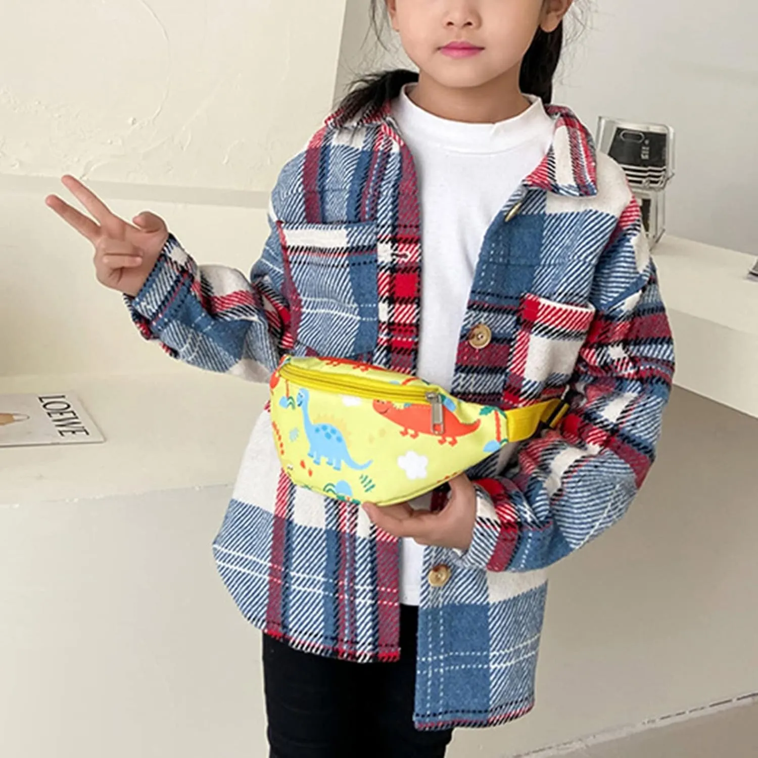 Dinosaur Kids Fanny Pack for Toddler Girls Boys Small Belt Bag Crossbody Sling Bag Waist Pack