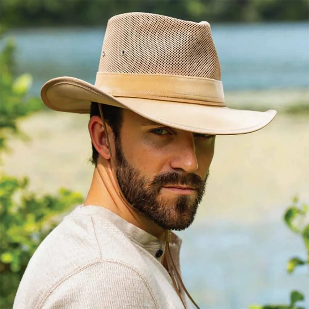 DPC Global Western Soaker Hat with Chin Cord - Dorfman Hats