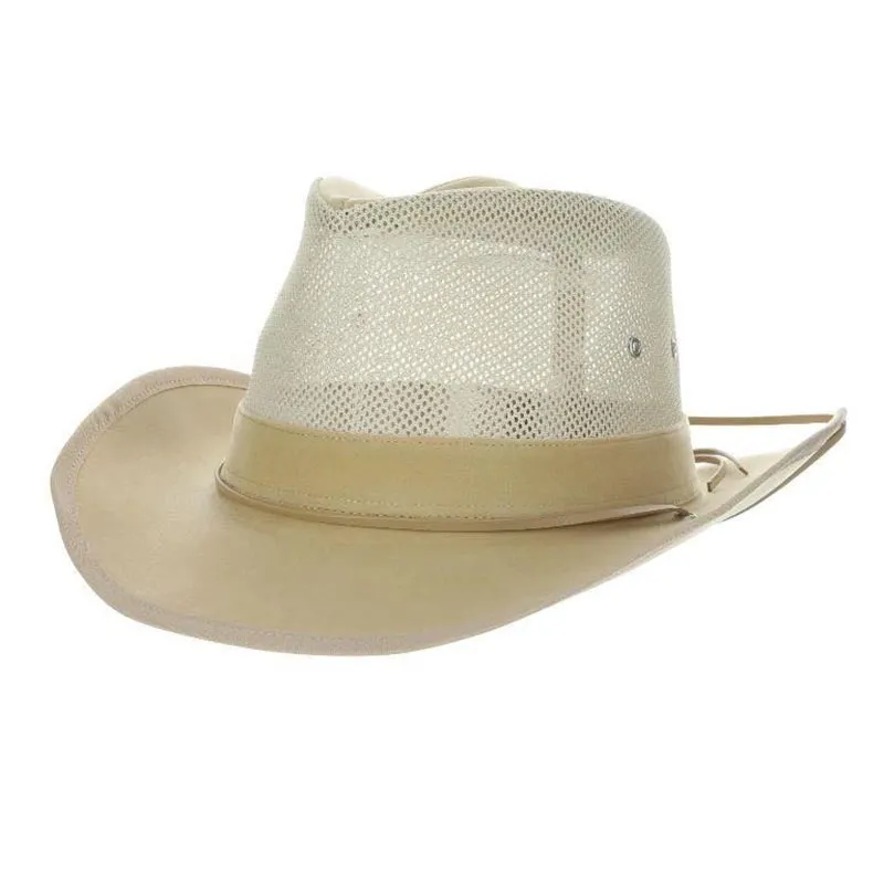 DPC Global Western Soaker Hat with Chin Cord - Dorfman Hats