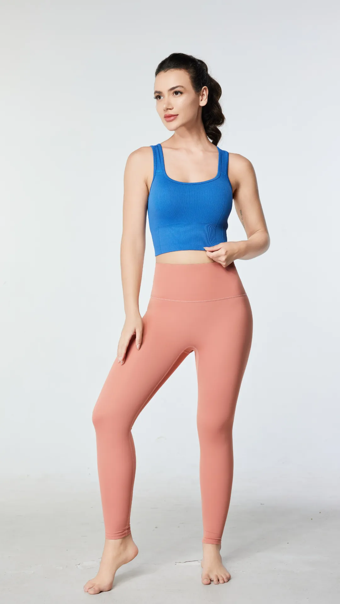 Essential Yoga Leggings with Back Pocket - Multiple Colors Asian Length