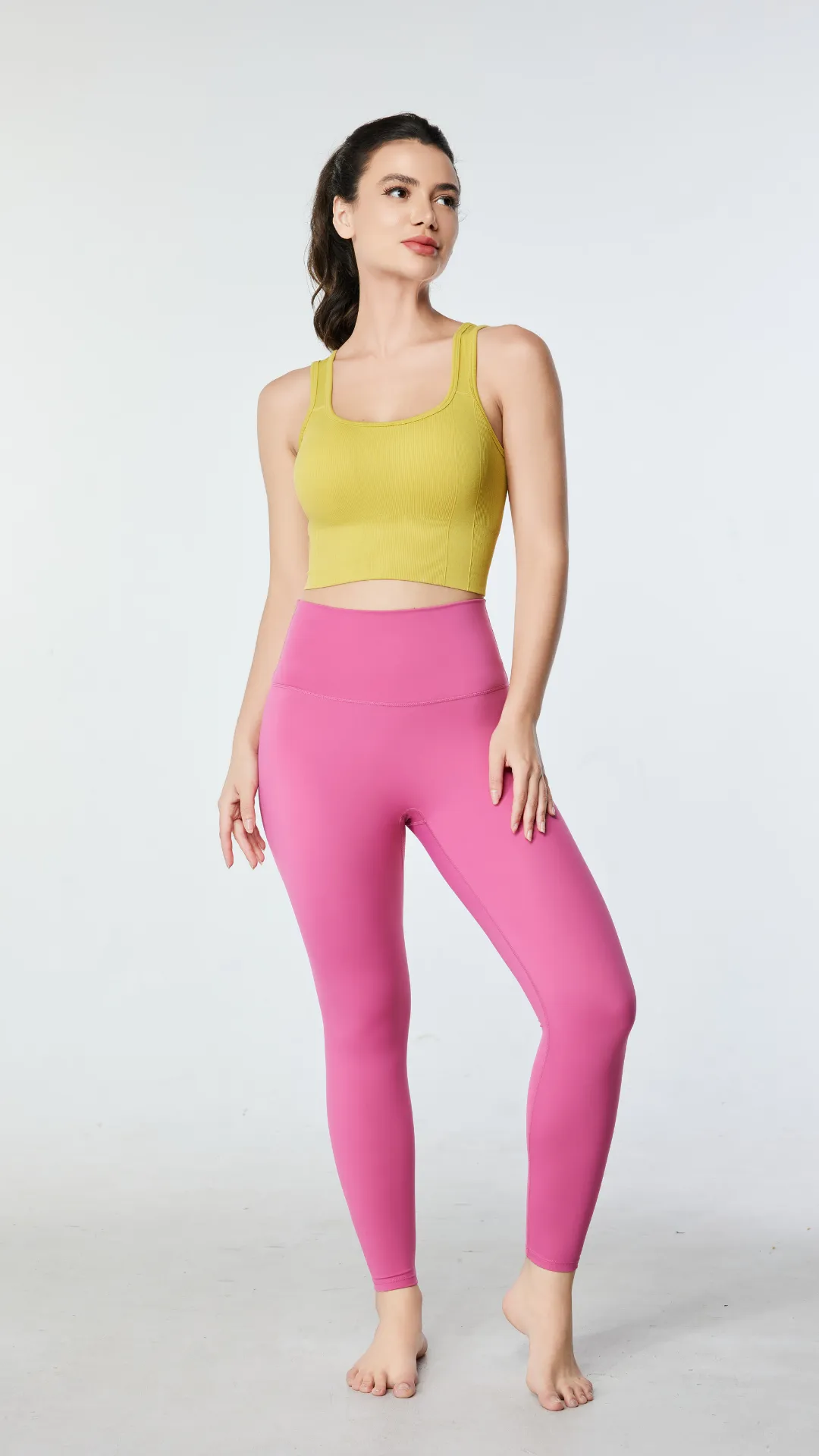 Essential Yoga Leggings with Back Pocket - Multiple Colors Asian Length