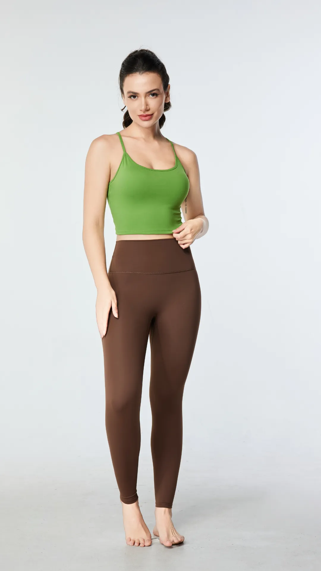 Essential Yoga Leggings with Back Pocket - Multiple Colors Asian Length