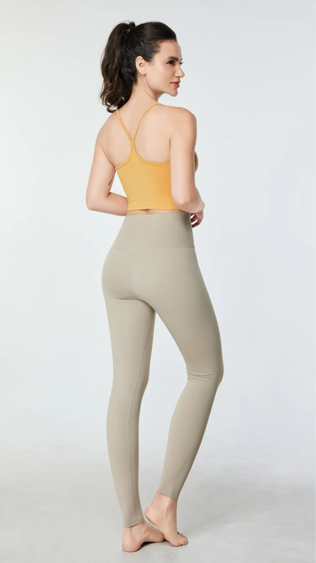 Essential Yoga Leggings with Back Pocket - Multiple Colors Asian Length