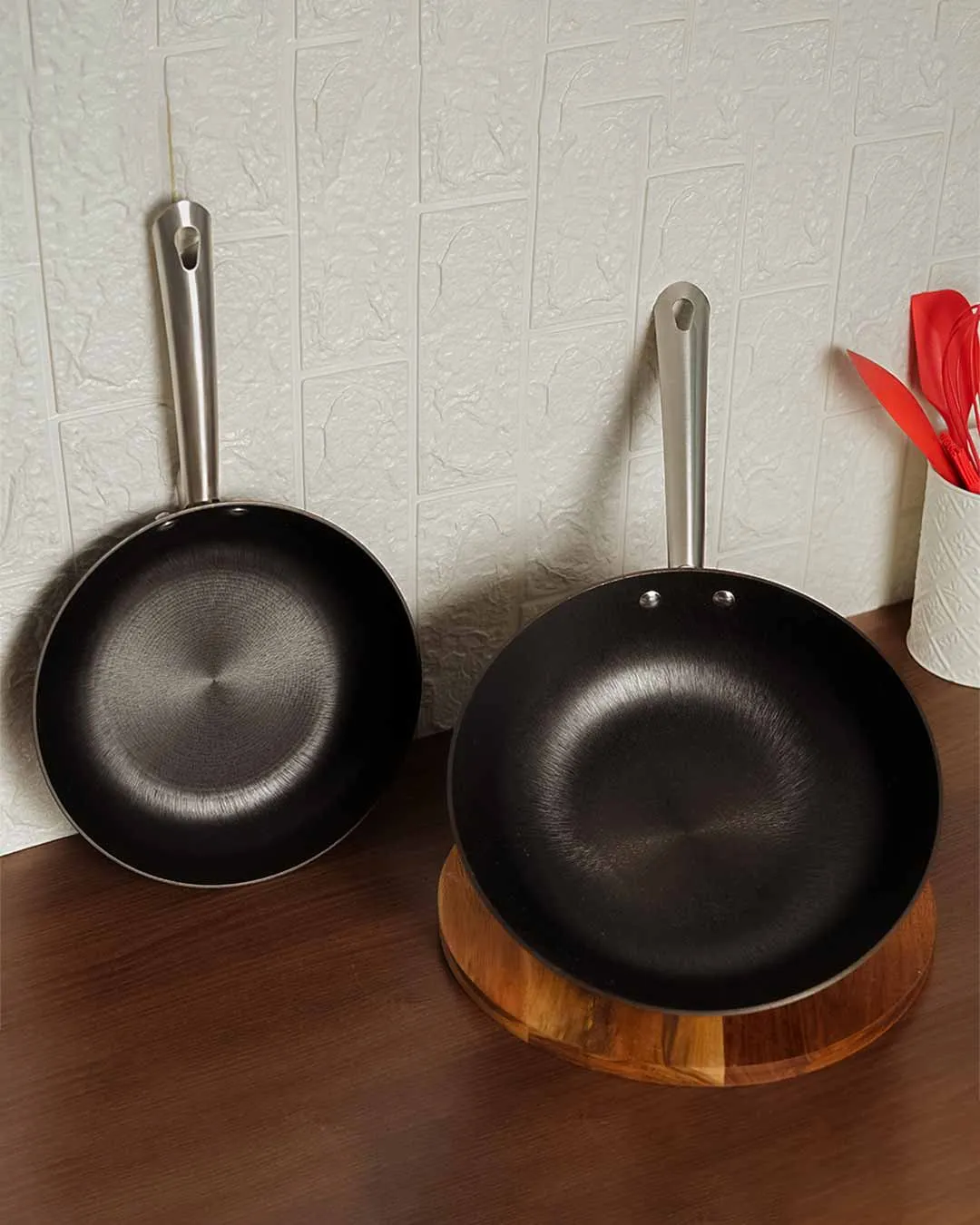 Fancy Non Stick Wok With Frypan | Safe For All Cooktops