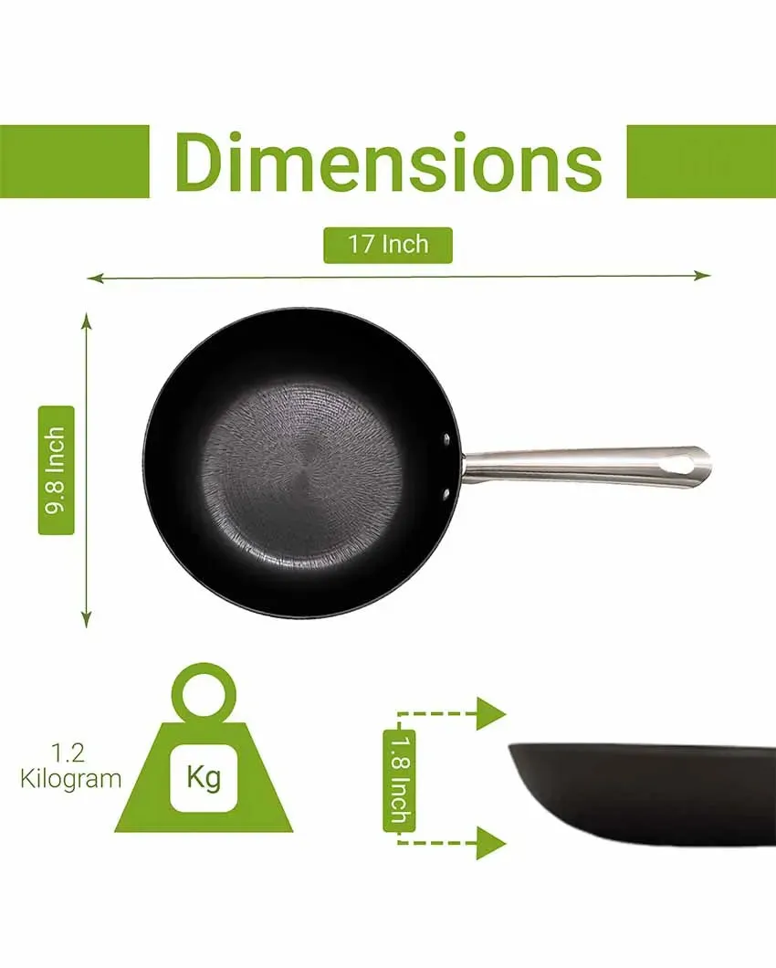 Fancy Non Stick Wok With Frypan | Safe For All Cooktops