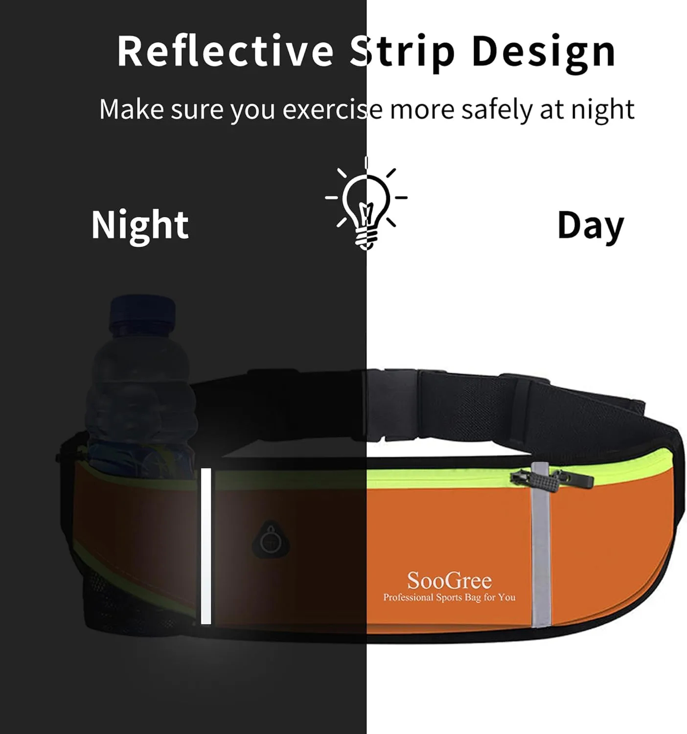 Fanny Packs, Running Belt Pack, Waist Pack Bag for Men and Women, Lightweight Runners Water BottleBelt Bag, Phone Holder Money Belt for Traveling Hiking Cycling Walking