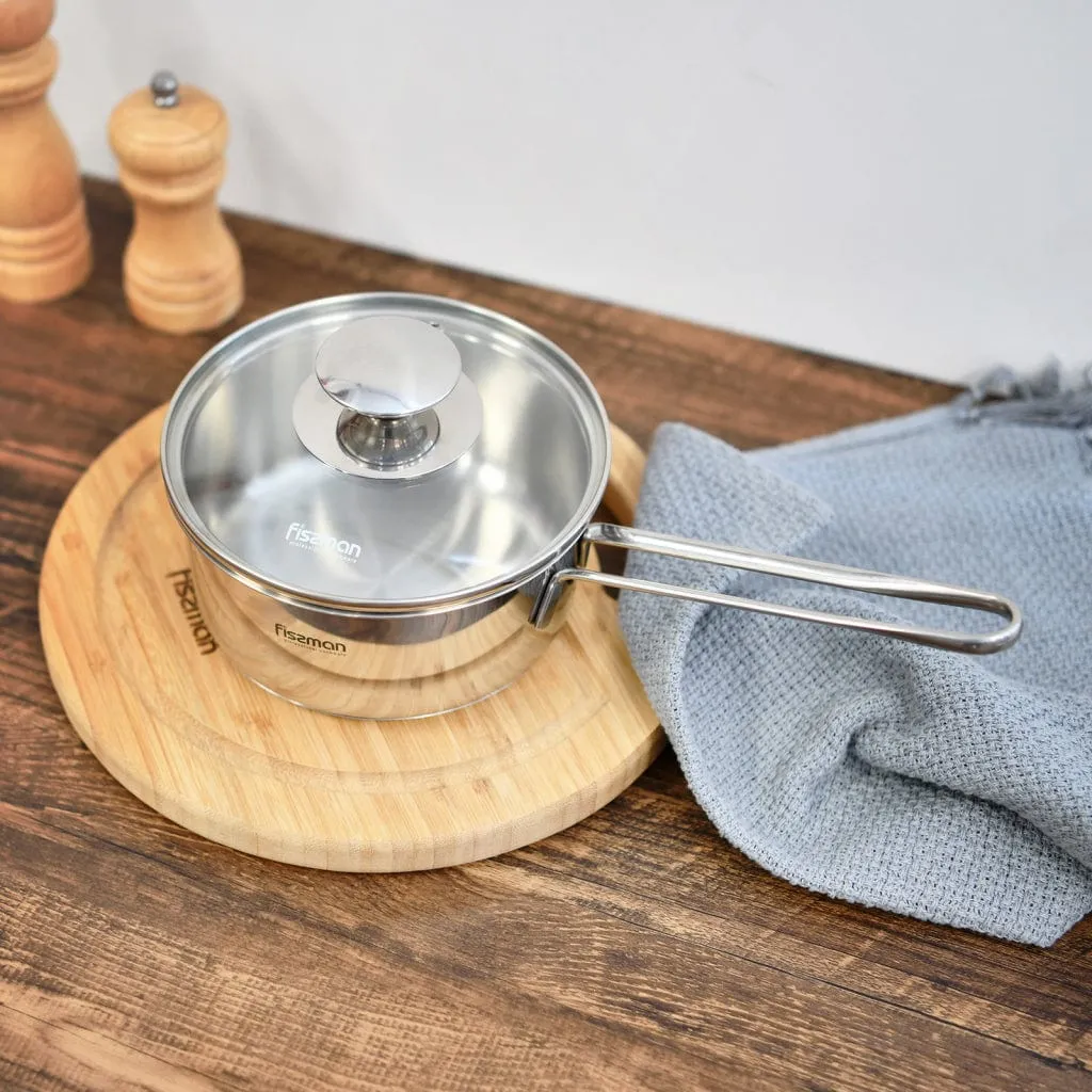Fissman Bambino Stainless Steel Saucepan With Lid Silver 14?6.5cm