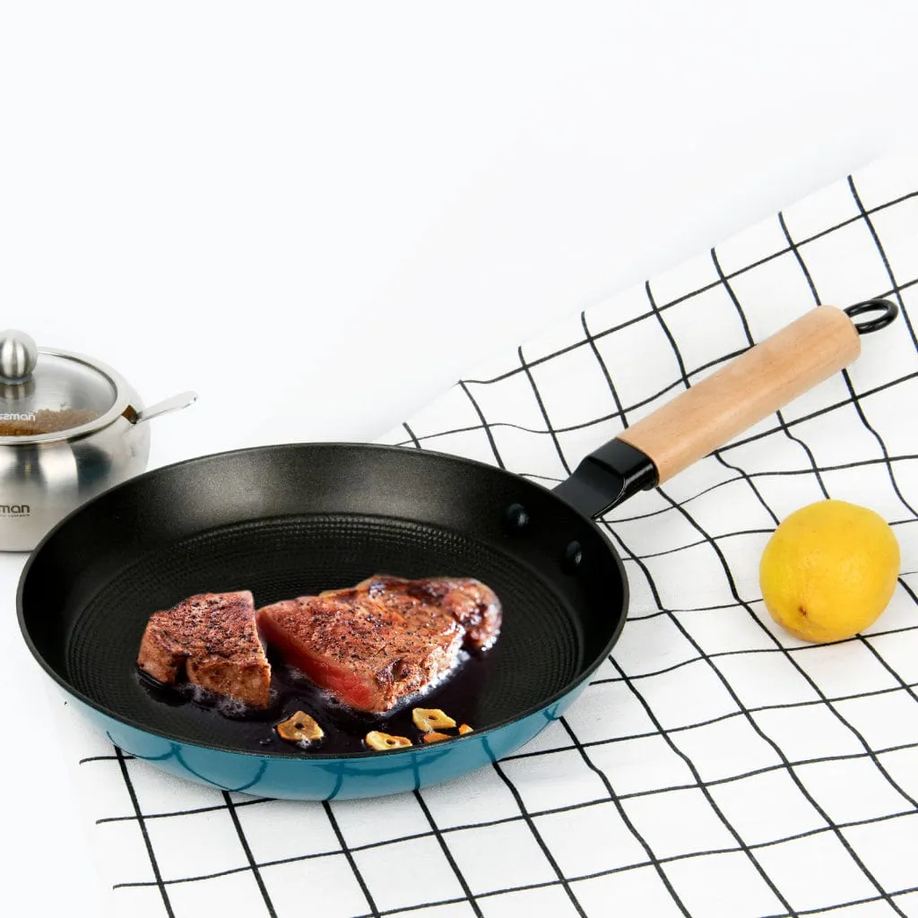 Fissman Frying Pan Seagreen Series 28x5.5cmWith Enamelled Lightweight Cast Iron
