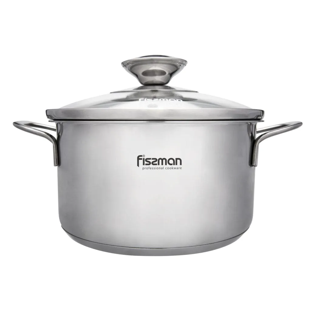 Fissman Saucepan With Lid Bambino Series Stainless Steel Silver 14?7.5cm/1.1Liters