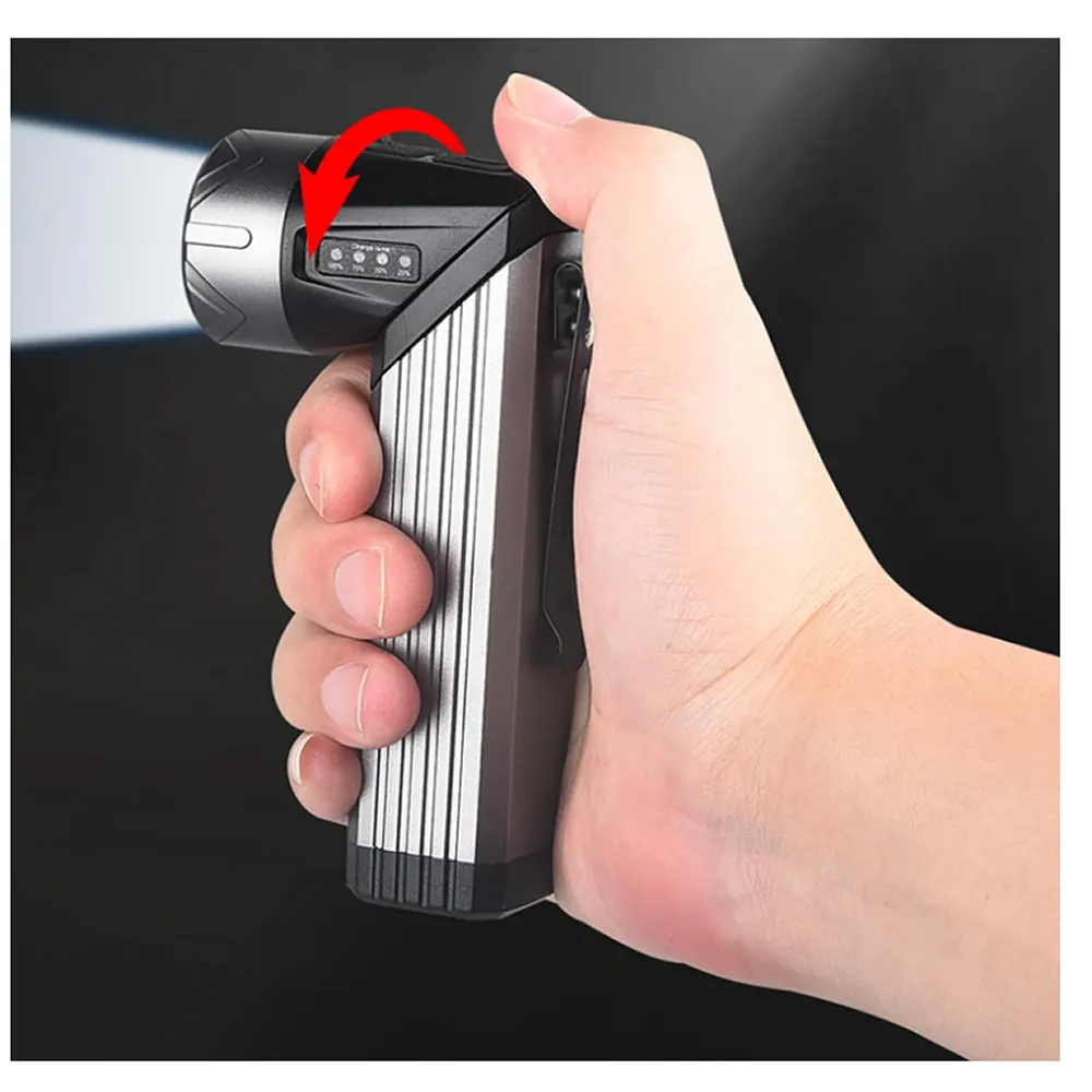 Foldable Waterproof 4 Modes Magnetic Base Led Flashlight Ab-Sd44