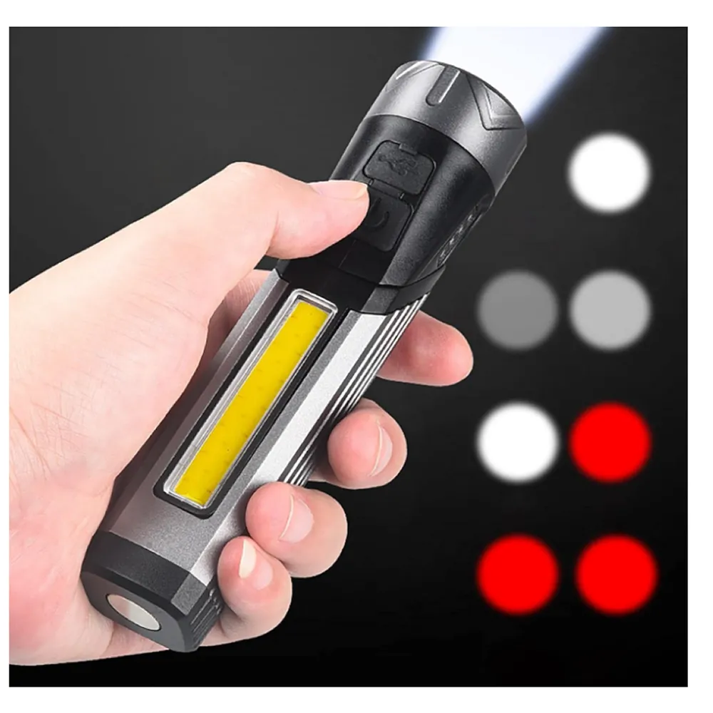 Foldable Waterproof 4 Modes Magnetic Base Led Flashlight Ab-Sd44