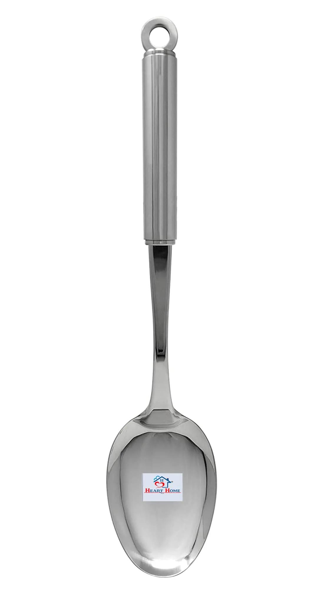 Heart Home Multiuses Serving & Cooking Stainless Steel Kitchen Tool & Utensil, Set of 4 (Skimmer & Spatula & Solid Turner & Slotted Turner) (Silver)