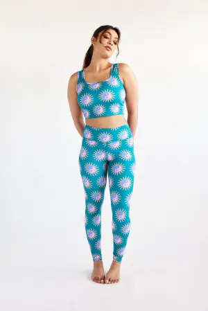 High Rise Leggings - Tropical Yin Yang