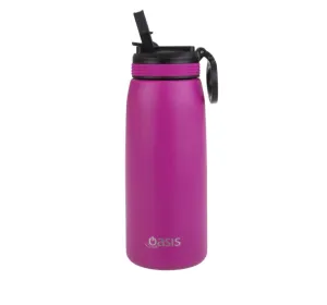 Insulated Sports Bottle Sipper Straw; Fuchsia - Oasis