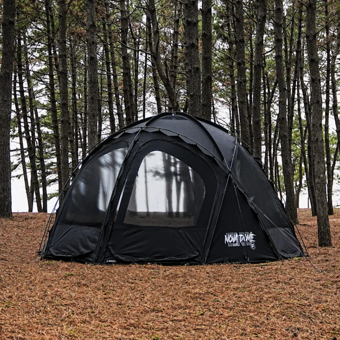 KZM Wild Field Nova Dome Tent   Black SMOG TPU