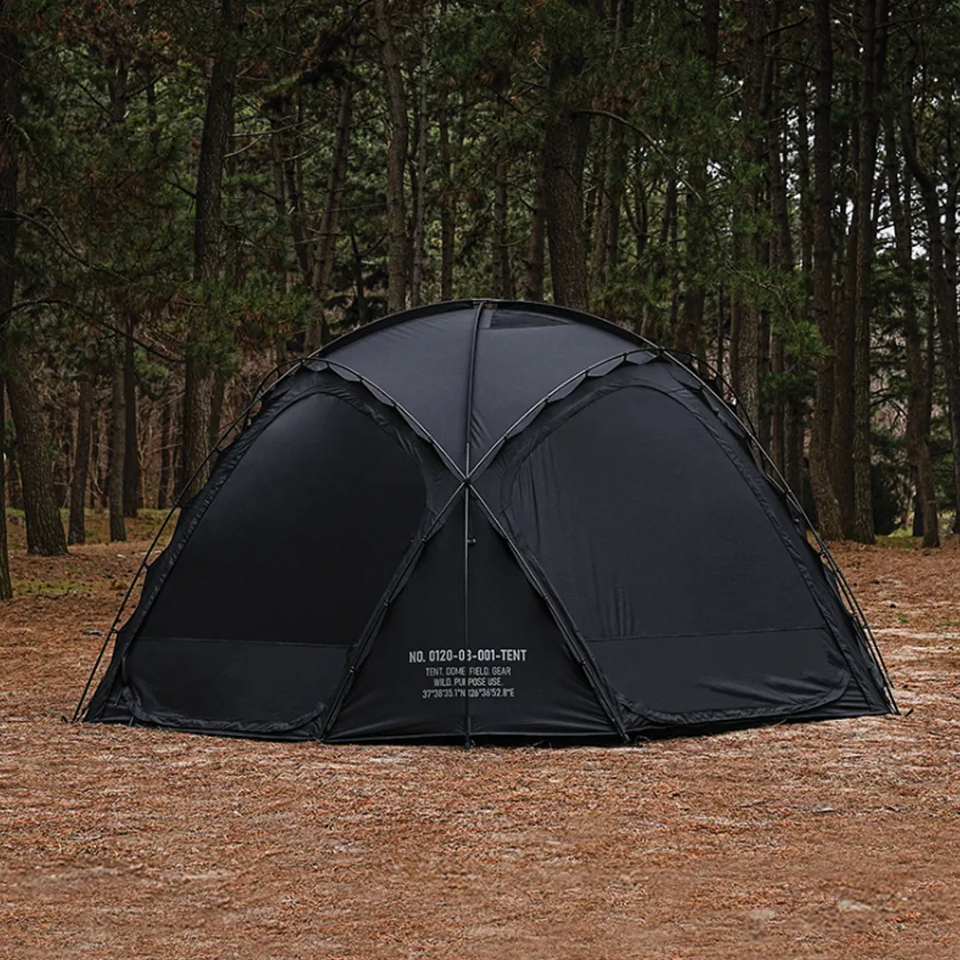KZM Wild Field Nova Dome Tent   Black SMOG TPU