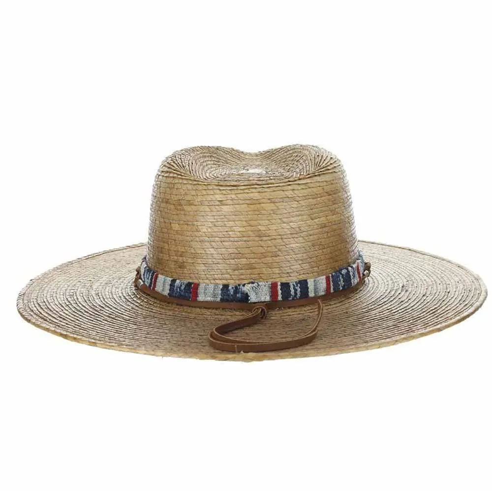 Laeila Natural Palm Safari Hat with Aztec Band - Scala Hats