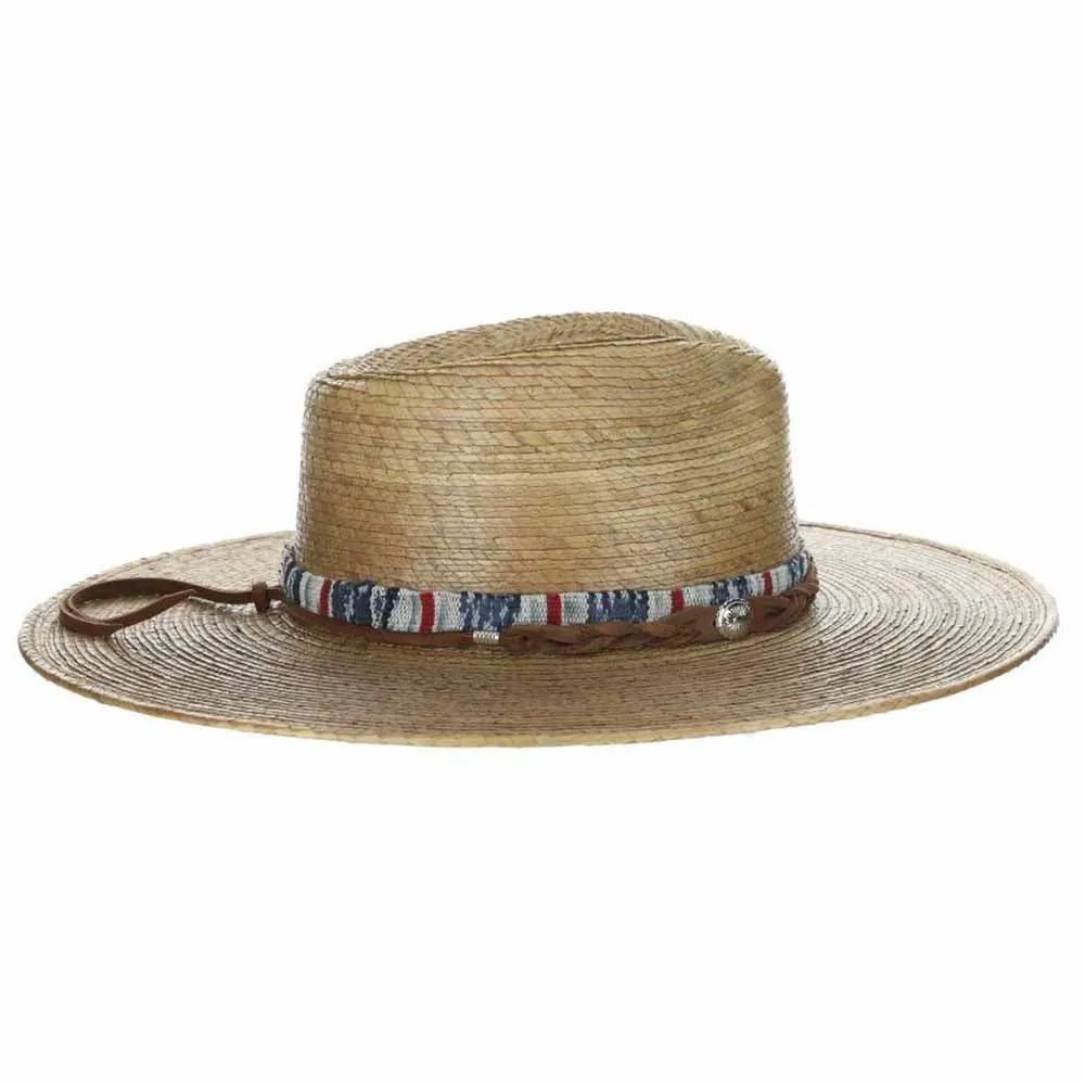 Laeila Natural Palm Safari Hat with Aztec Band - Scala Hats