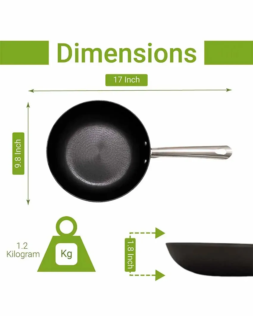Light Weight Frypan With Grill Pan | Safe For All Cooktops