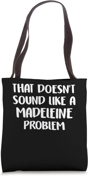 MADELEINE Personalized Cute Flower Girls MADELEINE Name Tote Bag